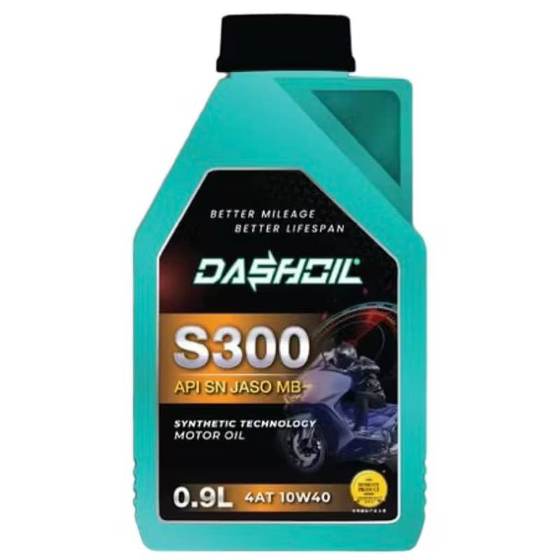 DASH OIL S300 4AT 10W40 0.9 SEMI SYNTHETIC SN SCOOTER ENGINE OIL MINYAK HITAM