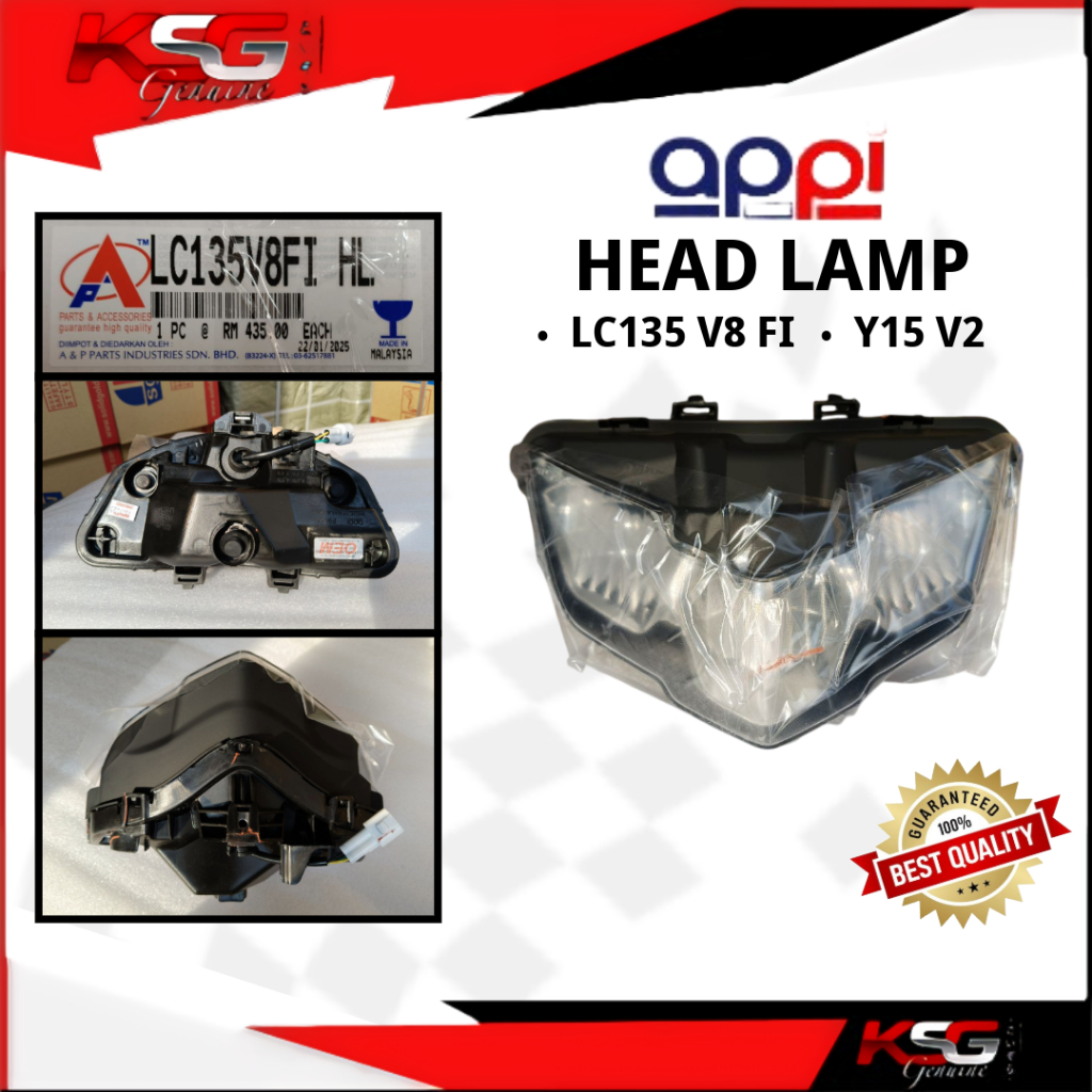 APPI HEAD LAMP LC135 V8 Y15 V2 LCV8 Y15V2 ไฟหน้า LAMPU DEPAN