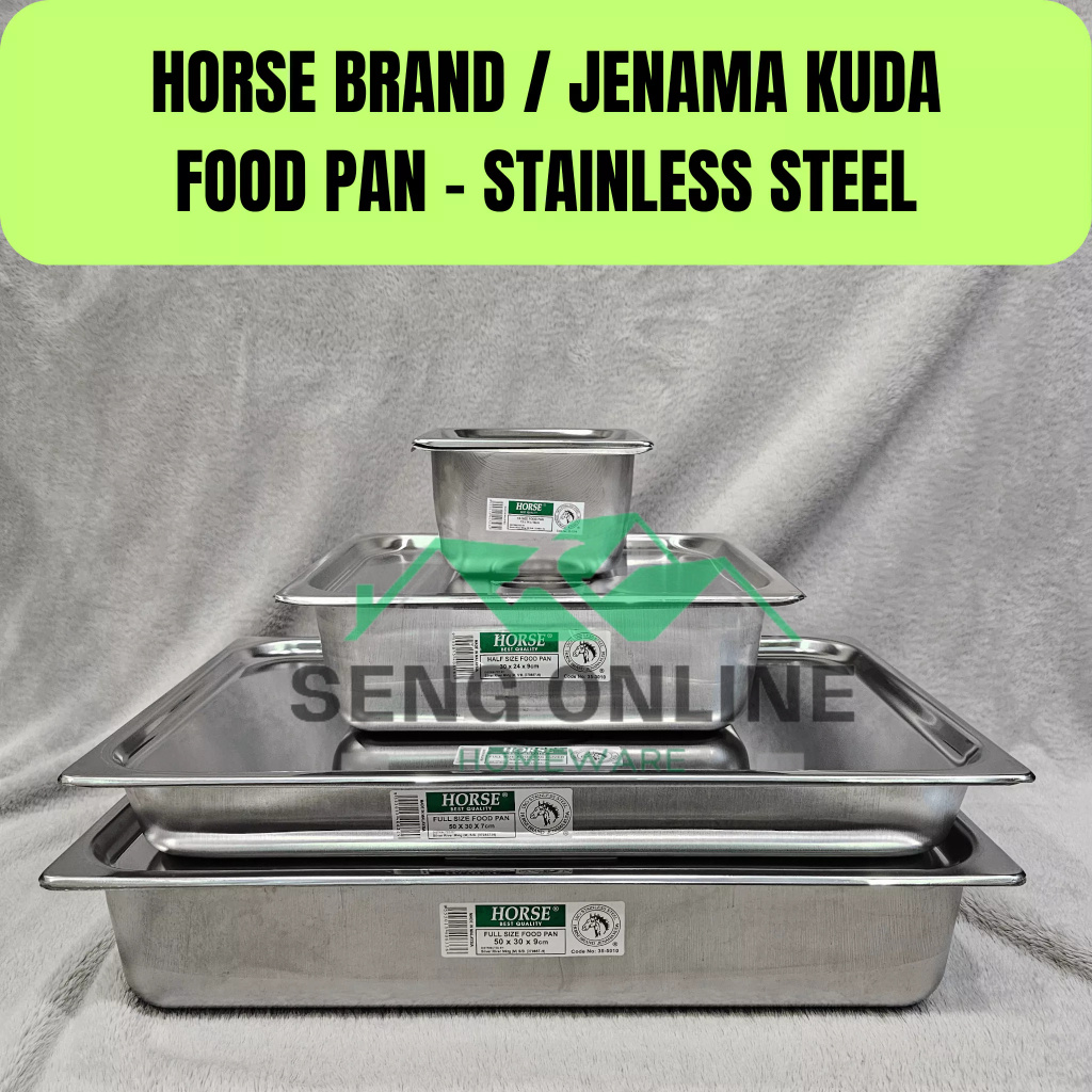 [SO]HORSE Brand Full Size/Half Size/(1/6) Stainless Steel Buffet Food Pan / Food Pan Cover