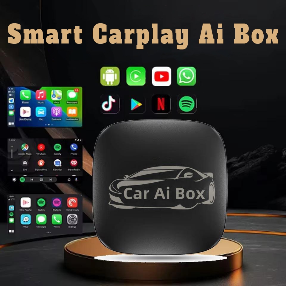 Car Ai Box Carplay กล่อง Android ในรถยนต์แบบมีสายเข้ากับอะแดปเตอร์ Carplay ไร้สาย Apple Carplay andr