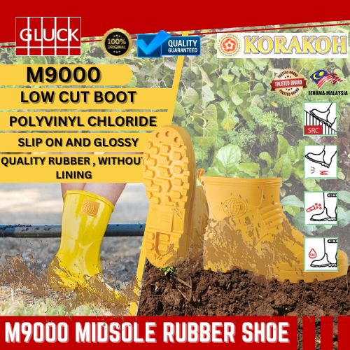 M9000 KORAKOH MIDSOLE RUBBER SHOE RAINBOOT kasut hujan m9000