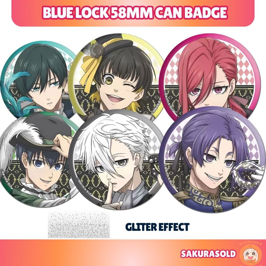 Sakurasold Blue Lock 58mm Pin Badge Blue Lock Can Badge Rin Bachira Chigiri Isagi Nagi Reo Blue Lock