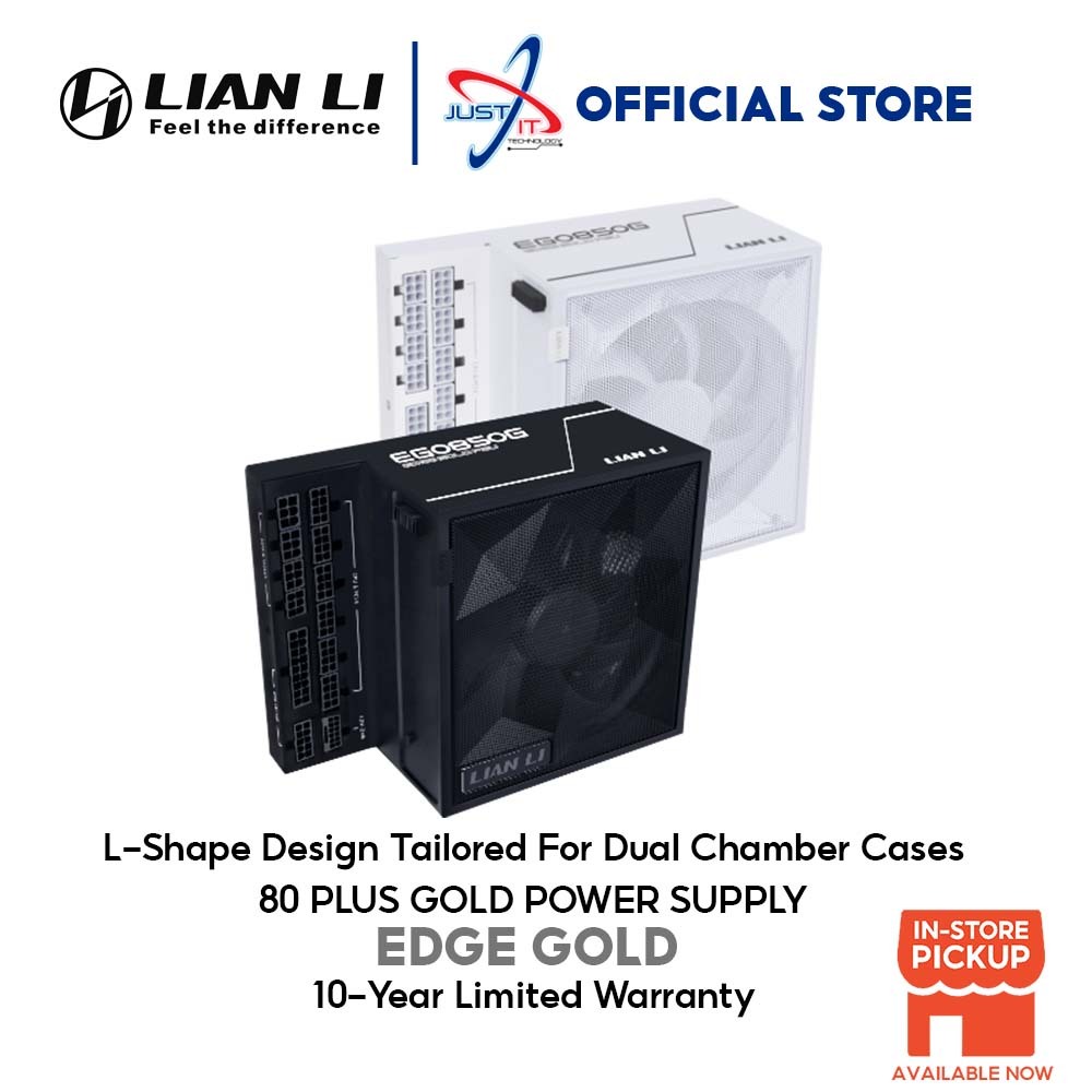 LIAN LI EDGE 850W / 1000W / 1200W 80 PLUS GOLD FULL MODULAR ATX3.1 POWER SUPPLY PSU ( EDGE850G / EDG