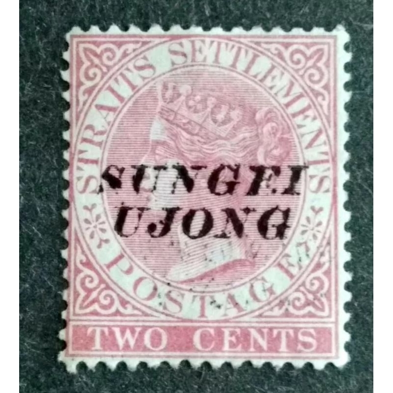 Straits Settlements 1881-84 Sungei Ujong Overprint On Queen Victoria 2c Rose - 1 ชิ้นใช้แสตมป์ Malay