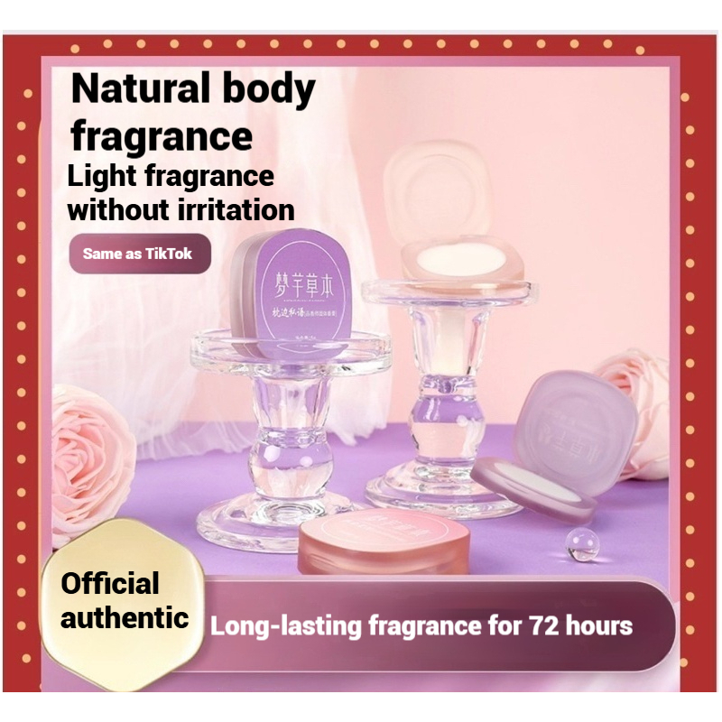 แบบพกพากลิ่นหอมติดทนนาน Retention Fresh Elegant Solid balm น้ําหอมชายหญิง Tahan 72 Jam Long-Lasting 