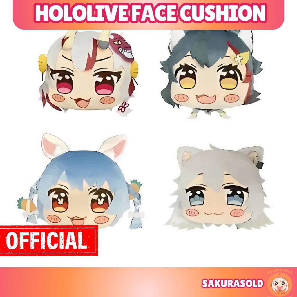 Sakurasold Hololive Big Face Cushion Ayame Mio Botas Pekora Hololive หมอน Vtuber Usada Pekora Hololi