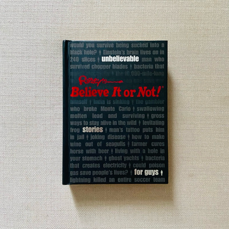 Ripleys ที่ไม่มีใครเทียบได้ Believe It Or Not Stories for Guys ปกแข็ง หนังสือมือสอง
