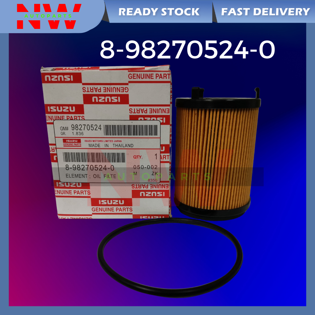 ISUZU D-MAX 1.9 RZ4E-TC (BLUE POWER) 2017 - 2019 กรองน้ํามันเครื่อง ( 8-98270524-0 )