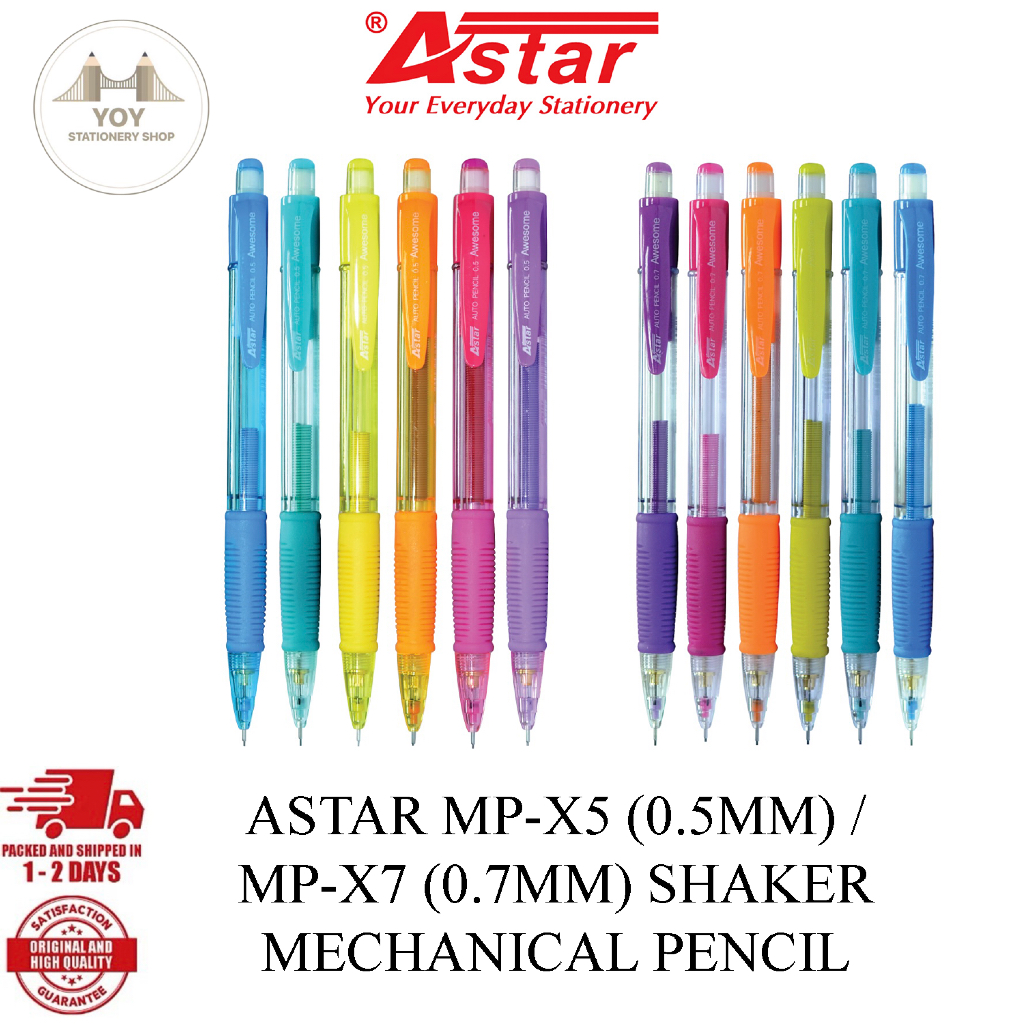ASTAR MP-X5 (0.5MM) / ASTAR MP-X7 (0.7MM) SHAKER MECHANICAL PENCIL / PENCIL TEAN SHAKER