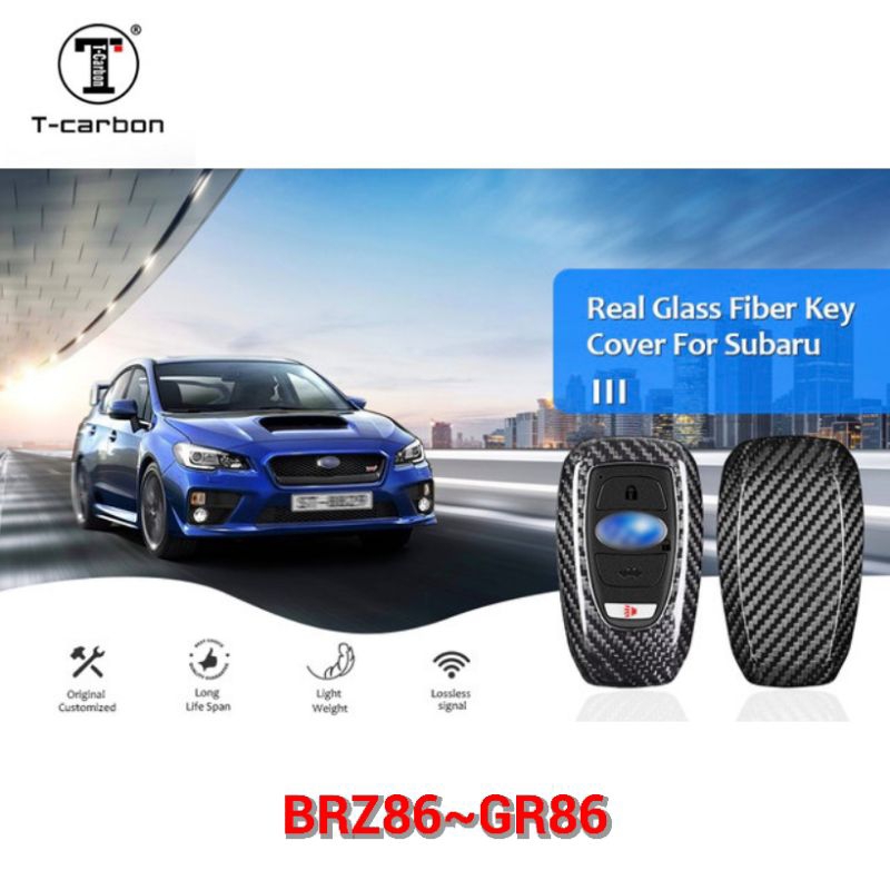 T-Carbon คาร์บอนไฟเบอร์ Key Fob สําหรับ Toyota GR86/Subaru BRZ ZD8/ Impreza/Forester/Xv