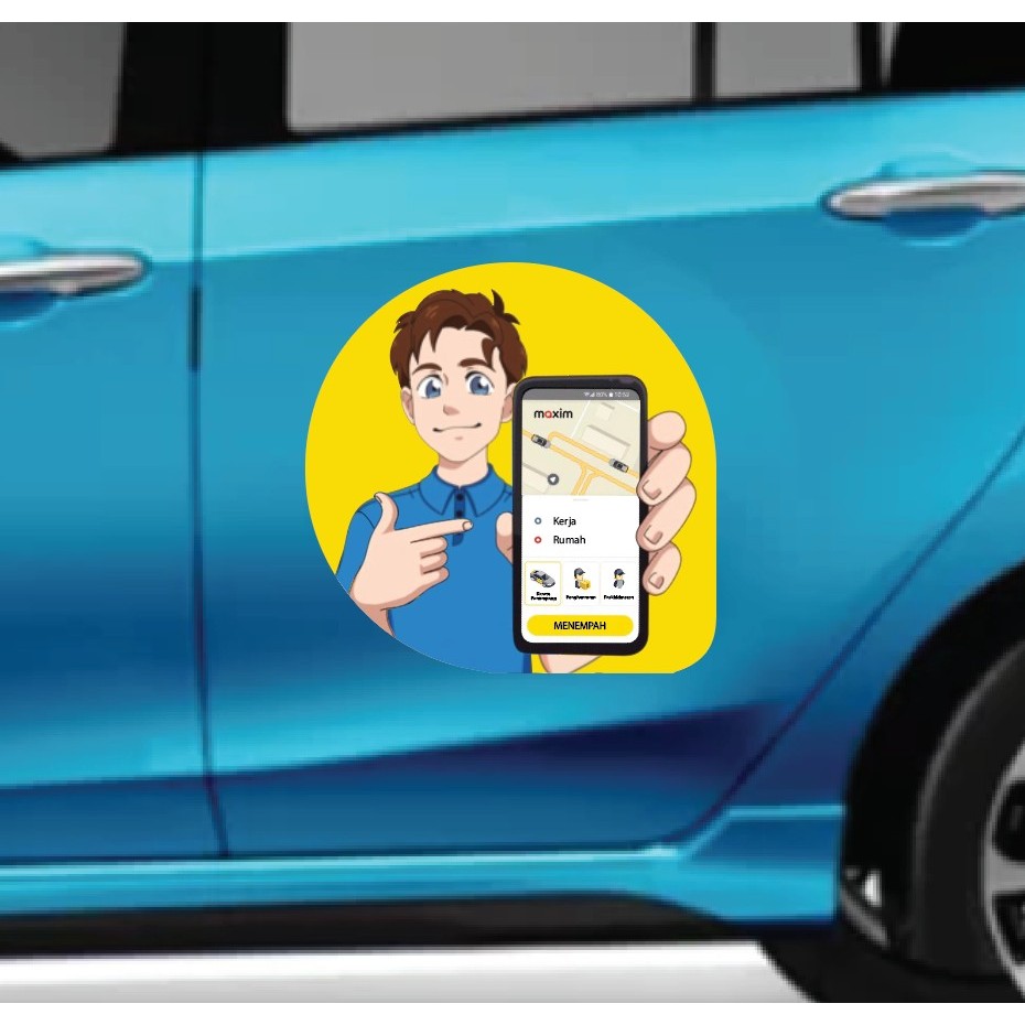 สติ๊กเกอร์ M2xim สําหรับพิมพ์รถ e-hailing UV + Die cut