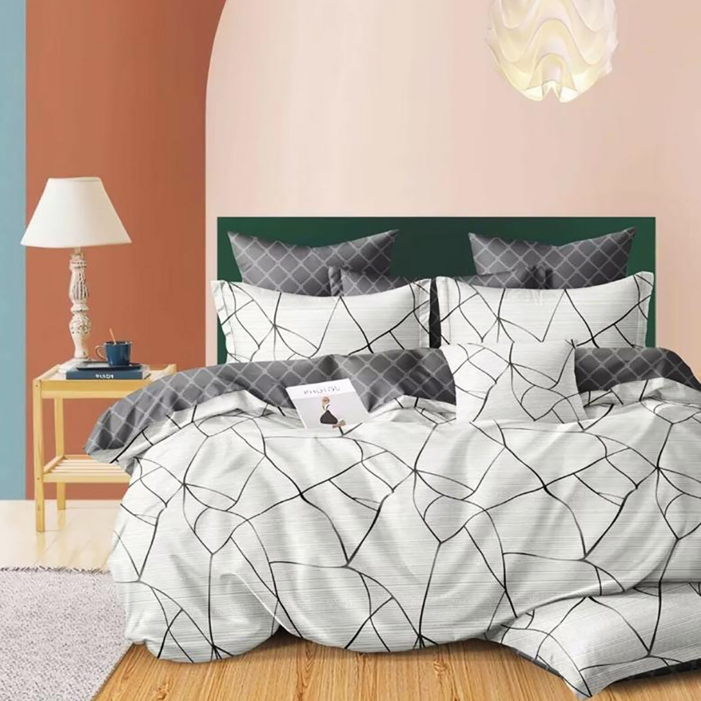 7in1 Queen ชุดผ้าปูที่นอน Cadar 7in1 Queen ขนาดชุดผ้าพันคอ Toto Cadar ชุด Queen Sarung ชุดผ้าฝ้าย