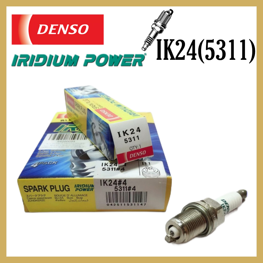 DENSO IK24 (5311) IRIDIUM SPARK PLUG - Toyota, Proton, Perodua, Naza, Hyundai, Honda, Suzuki, Nissan