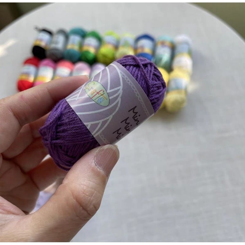 ผ้าฝ้าย 100% MINI AMIGURUMI YARN 10G