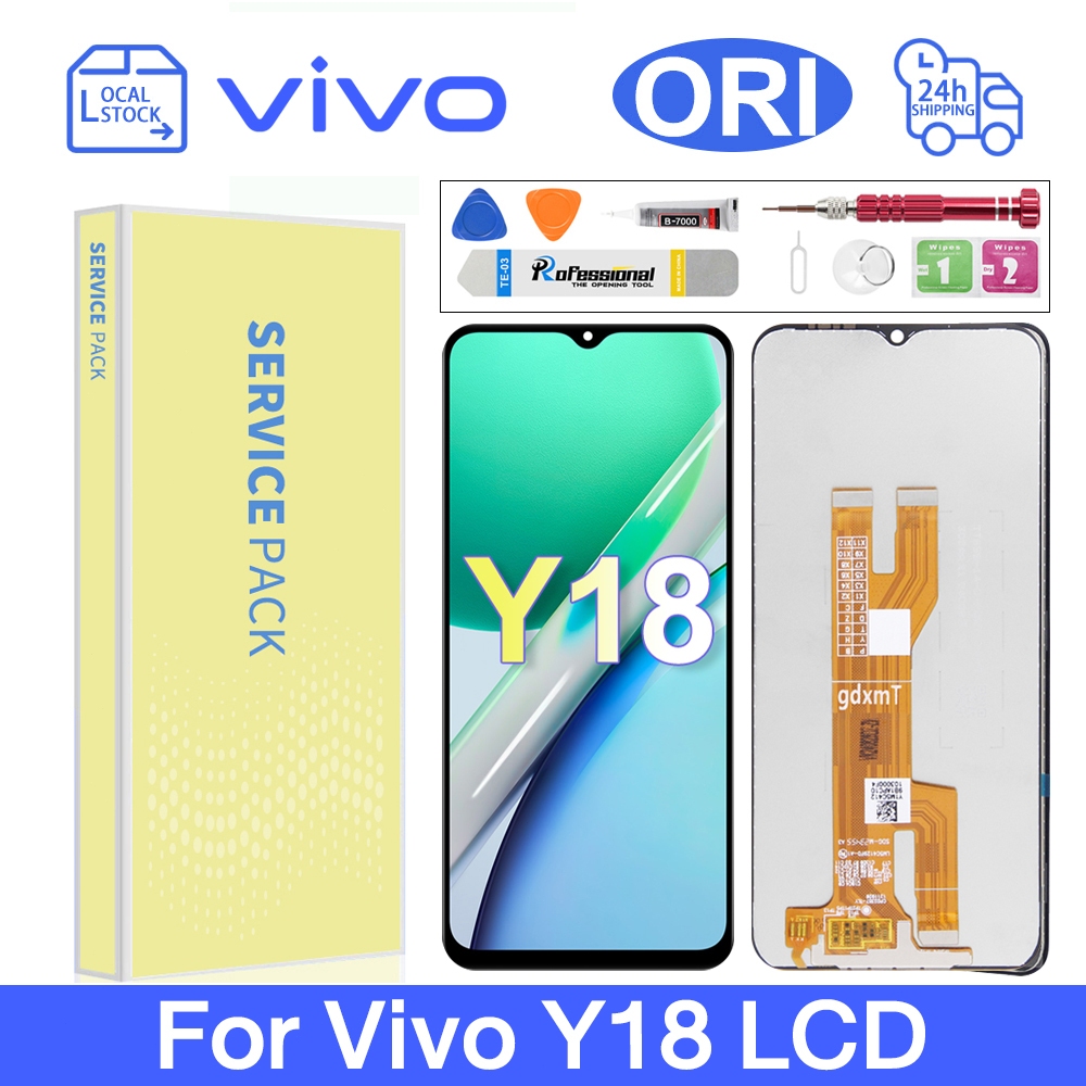 LCD กรอบสําหรับ Vivo Y18/Y03 V2332/Y18e จอแสดงผล LCD Touch Screen Digitizer Assembly Replacement Par