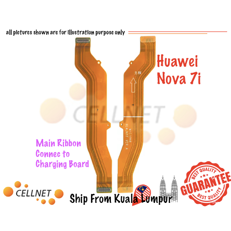 [Cellnet] Huawei Nova 7i JNY-L22 JNY-LX2 ริบบิ้นหลัก Ui Ribbon สําหรับเชื่อมต่อกับบอร์ดชาร์จ New San