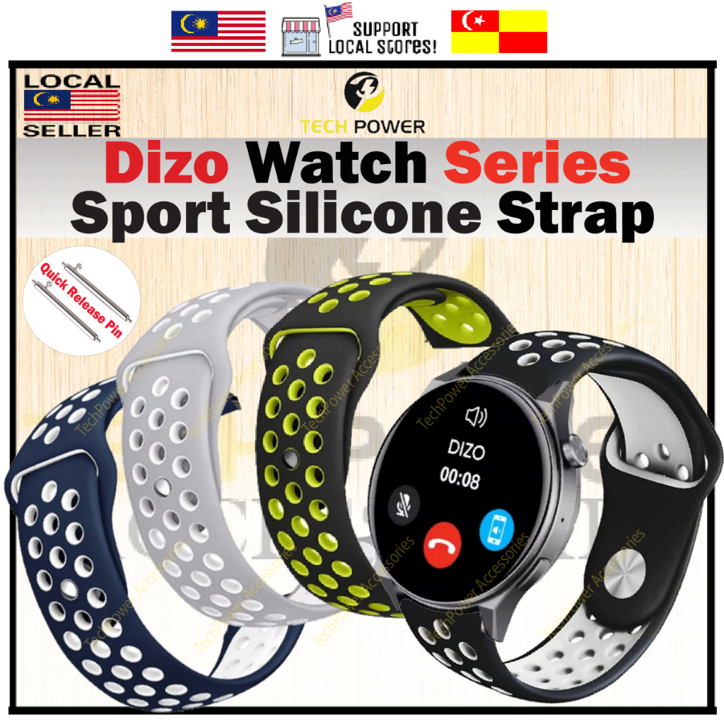 Dizo Watch Series สายสปอร์ตสีคู่มีรูพรุน,Tali Jam Sport สําหรับ Dizo Smart Watch,Pro/Watch R/ นาฬิกา