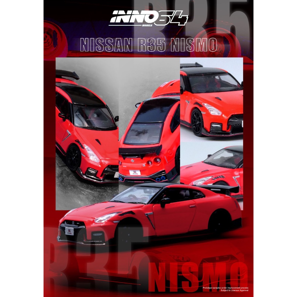 INNO MODELS INNO64 1/64 IN64-R35N-RED NISSAN GT-R (R35) NISMO RED