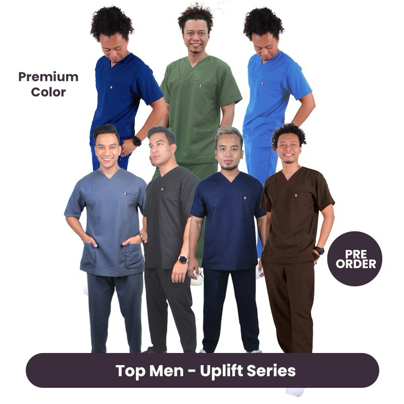 MENS SCRUB TOP - - UPLIFT SERIES PREMIUM COLOR MEDICAL SCRUB SCRUB SCRUB SCRUB SCRUB SUIT
