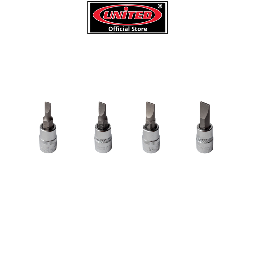 UNITED1/4" SLOTTED BIT SOCKET (4mm - 7mm)