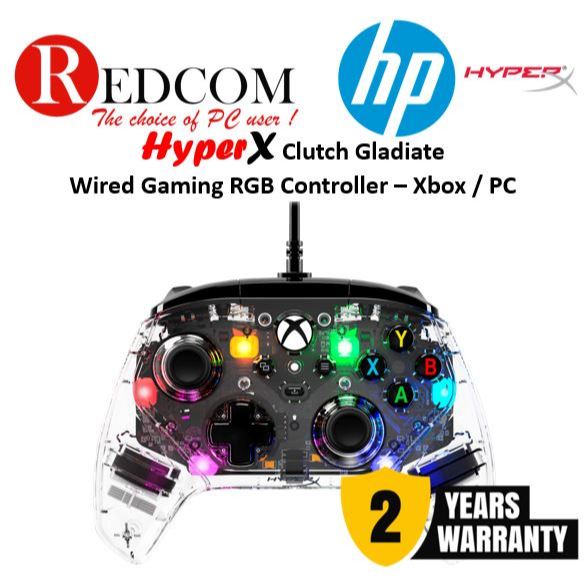 HyperX Clutch Gladiate - คอนโทรลเลอร์ RGB สําหรับเล่นเกมแบบมีสาย - Xbox -7D6H2AA