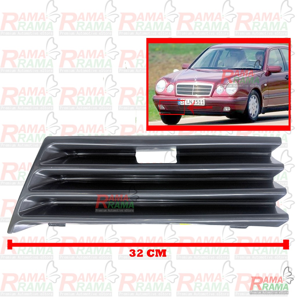 Mercedes Benz W210 W-210 E-Class (1996) กันชนหน้า Tow Cap Cover ลากจูงพลาสติก PP อะไหล่ - Unpainted