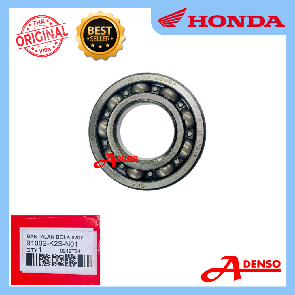 ADV160 BEARING BALL 6207 (SKF), BEARING CRANKSHAFT (ORIGINAL100%HONDA) 91002-K2S-N01