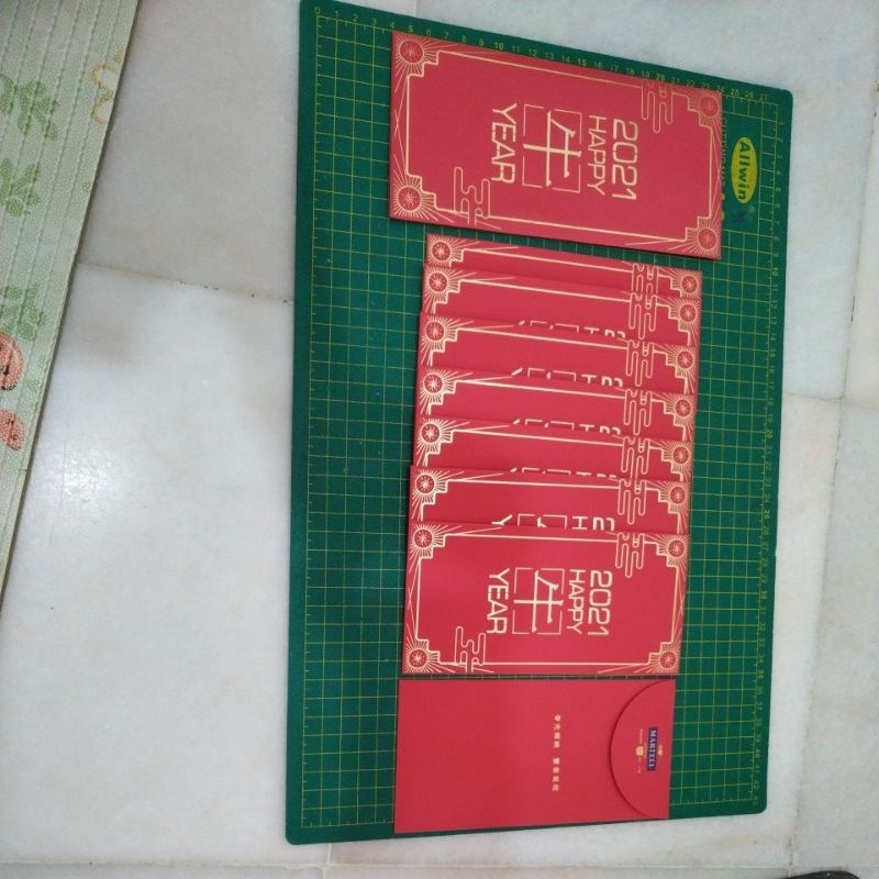 Mart 2021 ang pow ซองแดง 8 ชิ้นพร้อมฝาครอบ