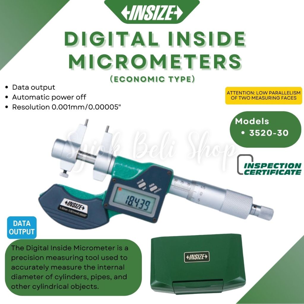 INSIZE DIGITAL INSIDE MICROMETER(WITH SETTING RING) INSIZE-3520-30