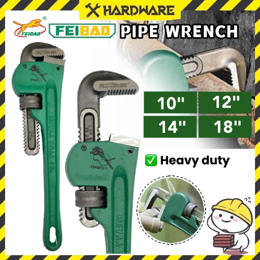 10" , 12" , 14" , 18" ADJUSTABLE PIPE SPANNER WRENCH FEIBAO/PLUMBLING PLIER/PLUMBER REPAIR TOOL/MONK
