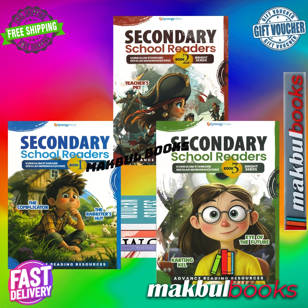 SYNERGY MEDIA: SECONDARY SCHOOL READERS ~ BRIGHT SERIES BOOK 1,2, & 3 KSSM