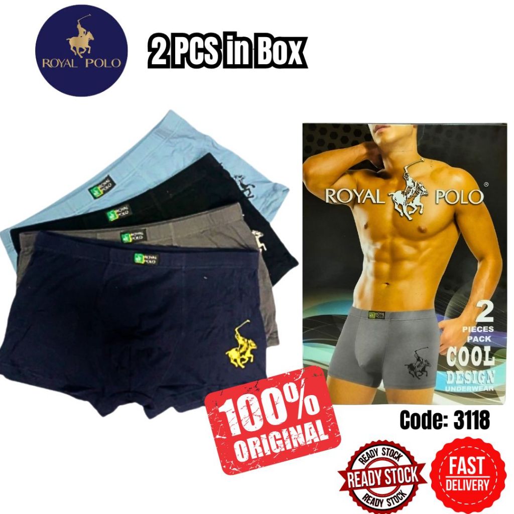 2in1 3118 Royal Polo ชุดชั้นในชายผู้ชาย Boxer Seluar Dalam Lelaki