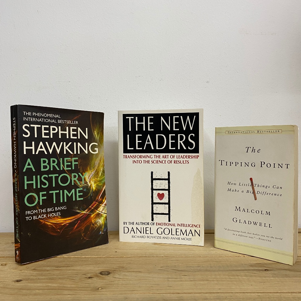 Business/Psychology/Philosophy Books โดย Malcolm Gladwell/ Daniel Goleman/ Stephen Hawking (Preloved