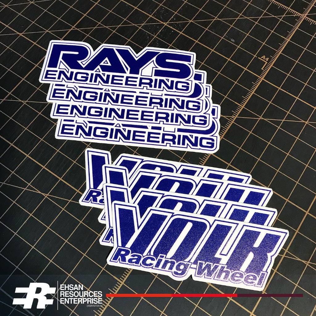 สติ๊กเกอร์ : Rays Engineering + Volk Racing [TE37]