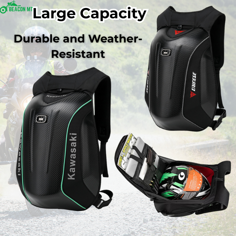 กระเป๋าเป้ขี่มอเตอร์ไซค์ Riders Carbon Fibre 3818 ดีไซน์กันน้ํา Beg Motorsikal Tahan Air มีสไตล์และทนทาน