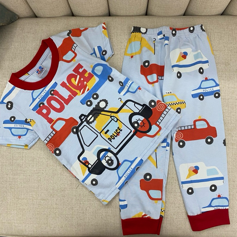 Pijamas skl ผ้าคอตตอน 100% ตํารวจ 1-12y
