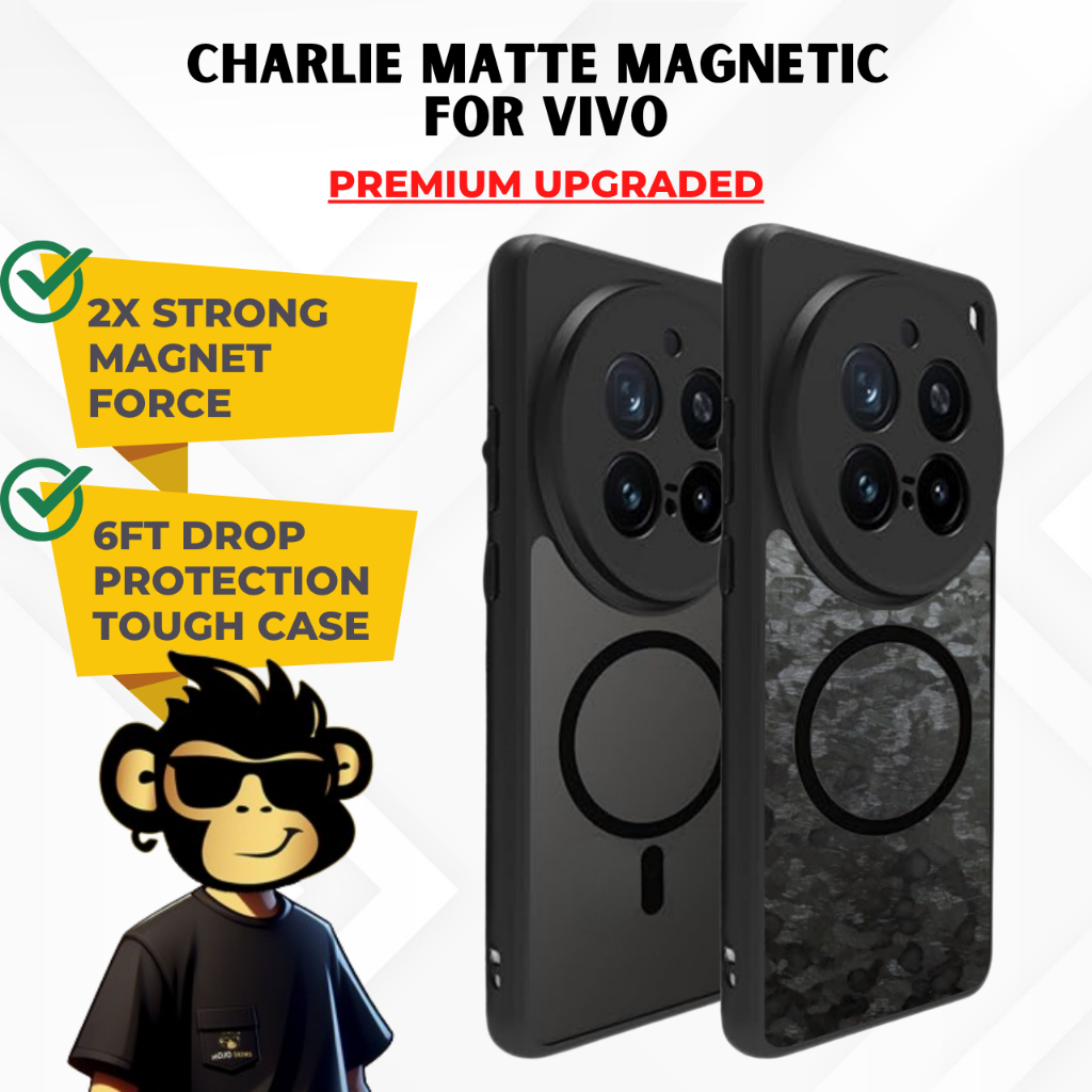 MOJOSKINS Charlie Matte Magnetic Case Vivo Protective casing case เคสกันกระแทก x200pro x200 x100 x10