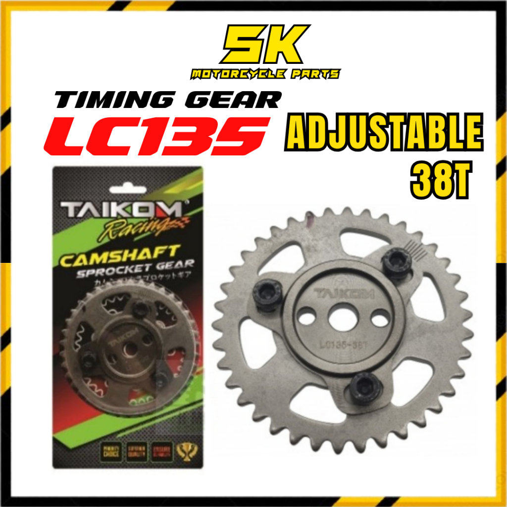TAIKOM RACING TIMING GEAR LC135 4S ADJUSTABLE 38T TAMMIN CAM GEAR LC 135 YAMAHA