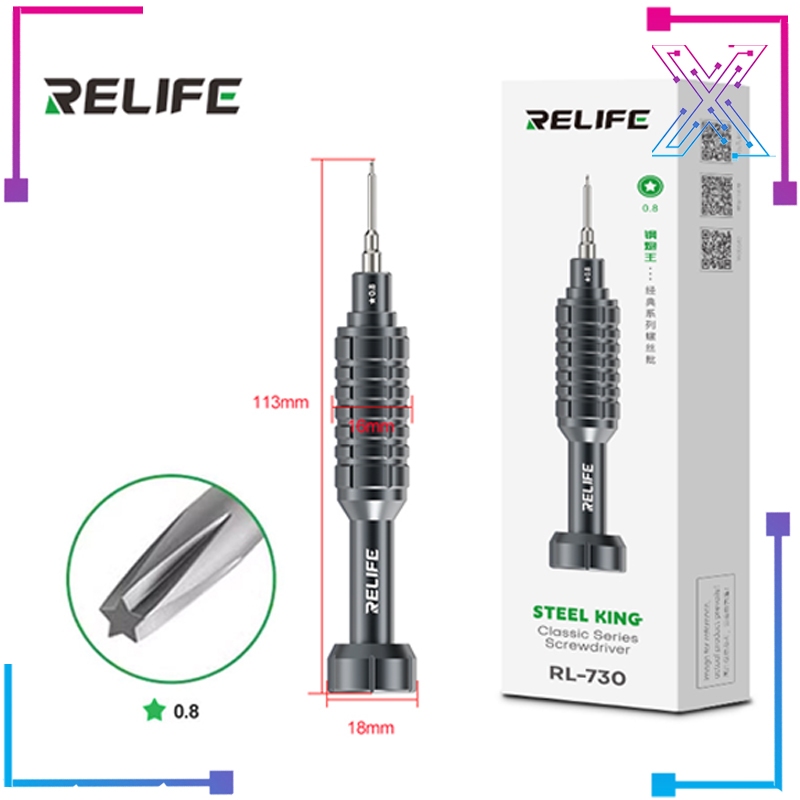 Relife ไขควง Steel Cannon King Classic Series Strong Magnetic S2 Steel Bits RL-730