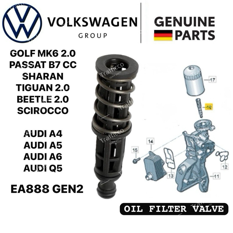 Volkswagen VW EA888 Gen2 Golf MK6 Passat B7 CC Tiguan Sharan Audi A4 A5 A6 Q5 2.0 กรองน้ํามัน Adapto