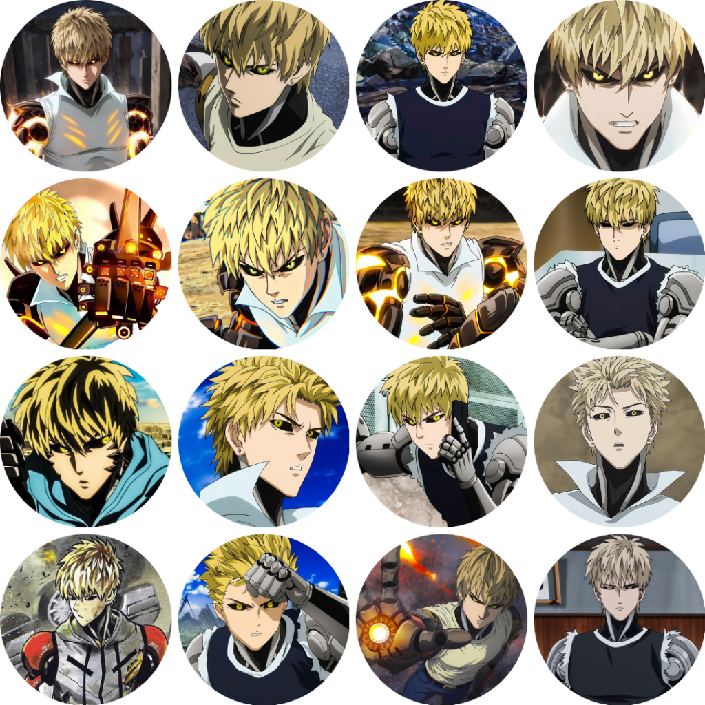 ป้ายปุ่ม One Punch Man Genos 58 มม
