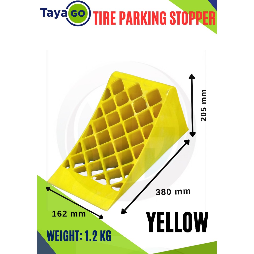 ยางกันชนล้อ Chock รถบรรทุก Tyre Stopper พร้อมมือถือ 轮