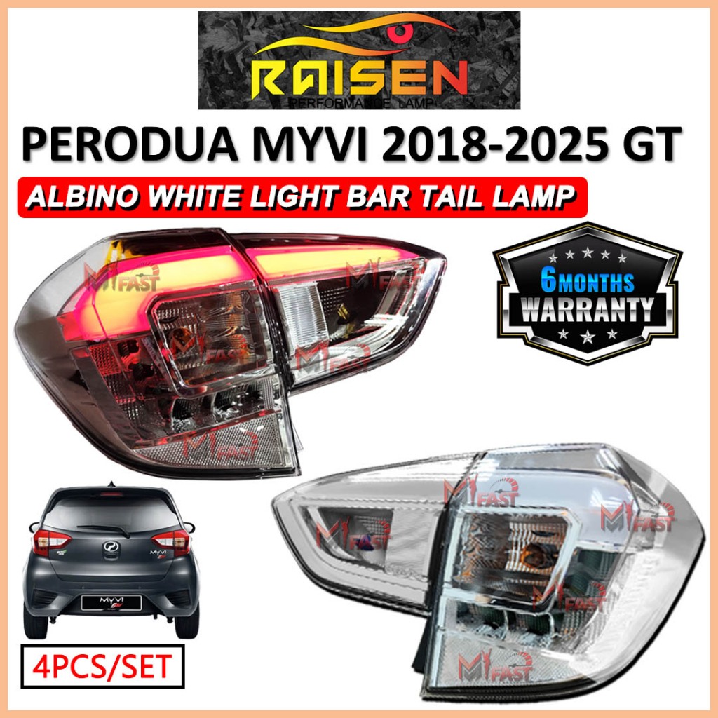 ไฟท้าย Perodua Myvi 2018-2025 G3 Myvi ไฟท้าย V2 (Albino Clear) อุปกรณ์เสริม Myvi