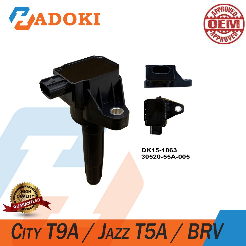 HONDA CITY T9A / JAZZ T5A / BRV IGNITION PLUG COIL 30520-55A-005