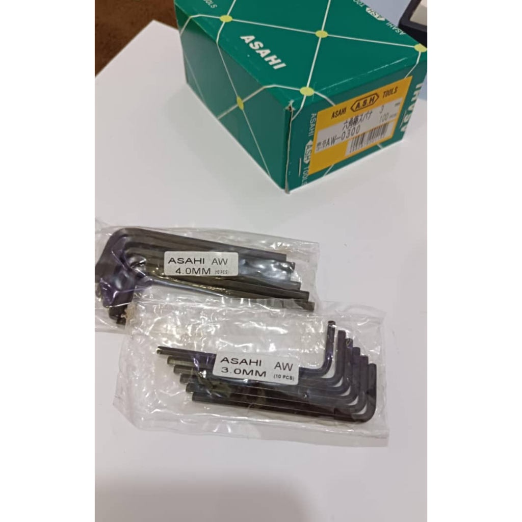 10 ชิ้น / แพ็ค ASACHI ALLEN KEY 3.0MM & 4.0 มม.