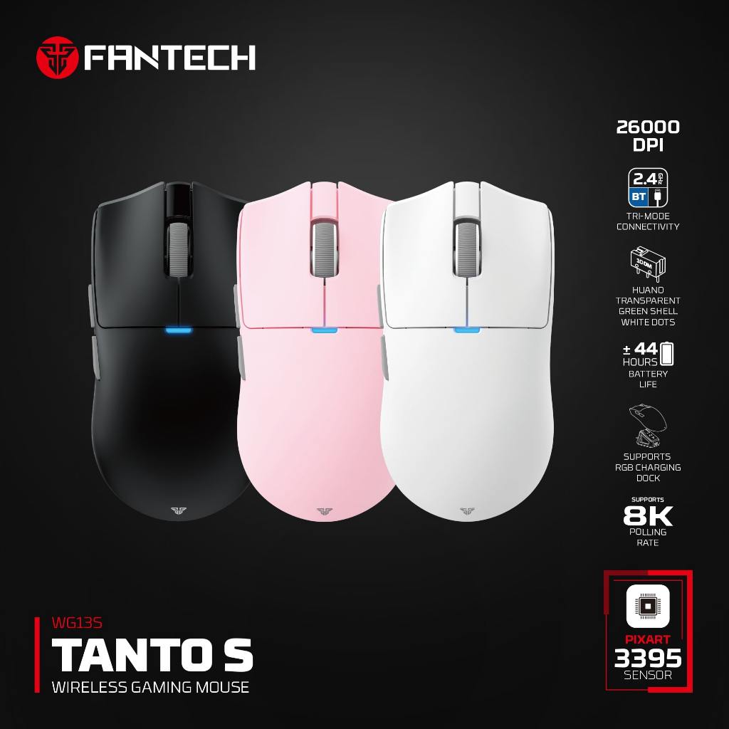 FANTECH WG13S / WG13E SERIES TANTO เมาส์เล่นเกมไร้สาย