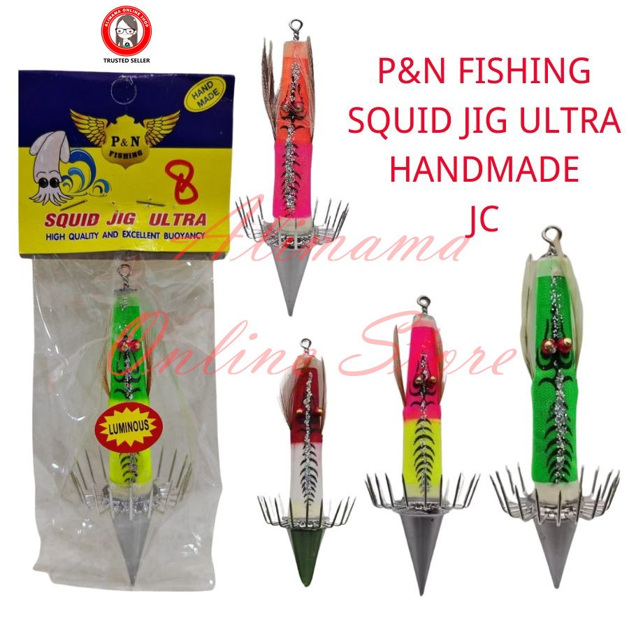 P & N SQUID JIG ULTRA JC-80 JC-120G HANDMADE CANDAT SOTONG SQUID KILLER FISHING LURE P&N
