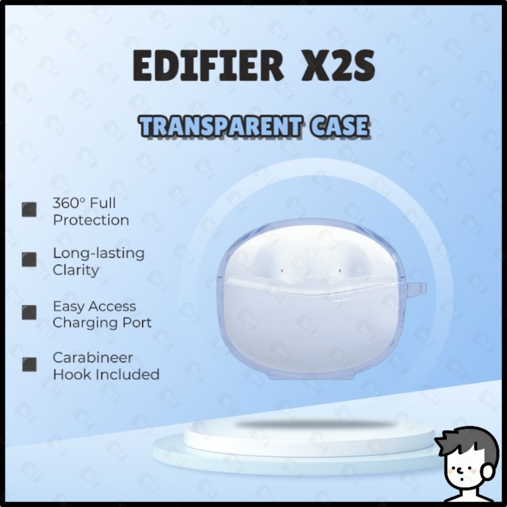 Edifier X2S Case Earbuds Protective Shell Soft TPU Transparent Case Headphone Cover Clear Case