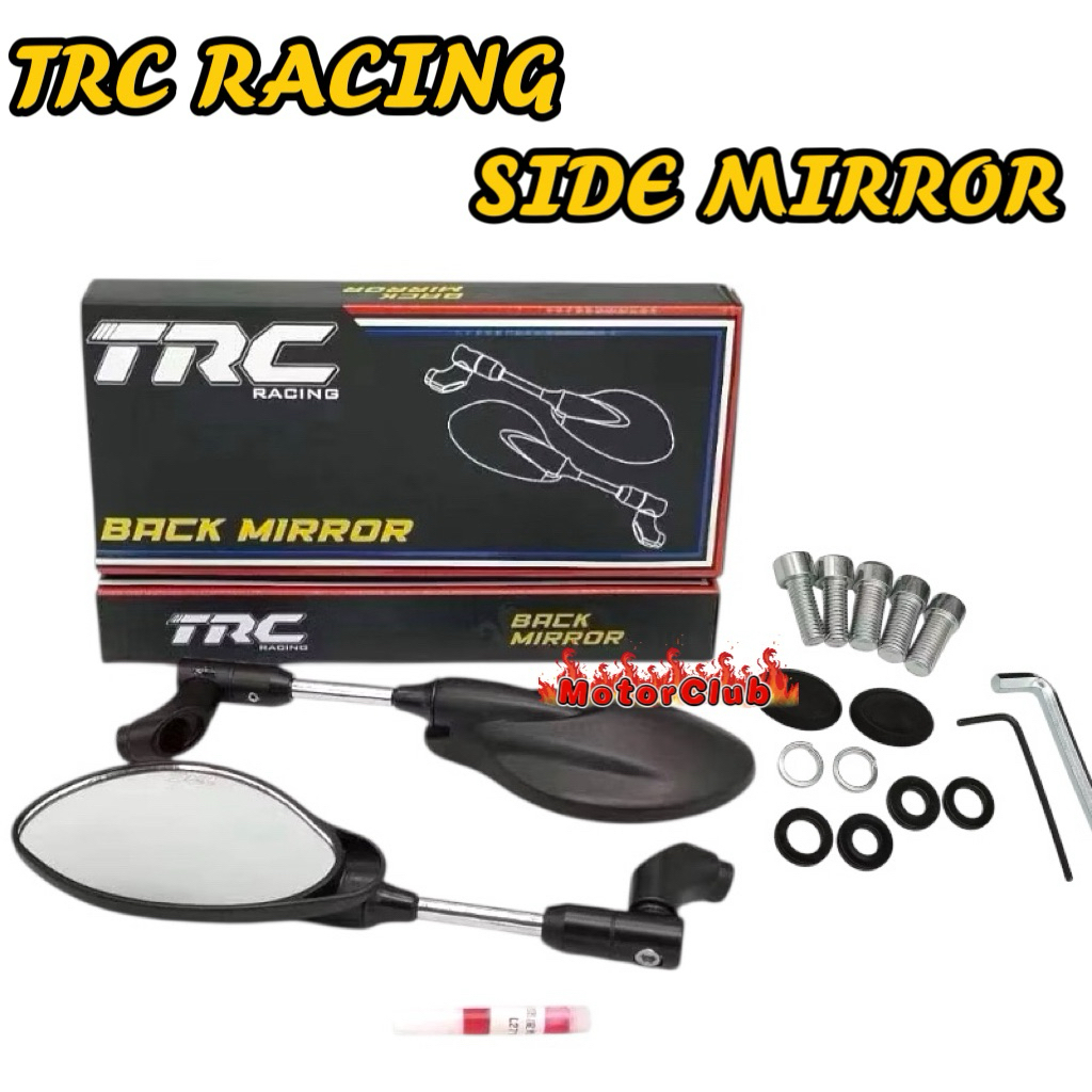 TRC RACING SIDE MIRROR Y125Z LC135 Y110 CHROME BATANG 360 PUSING BOLEH LIPAT CERMIN มอเตอร์ YAMAHA H