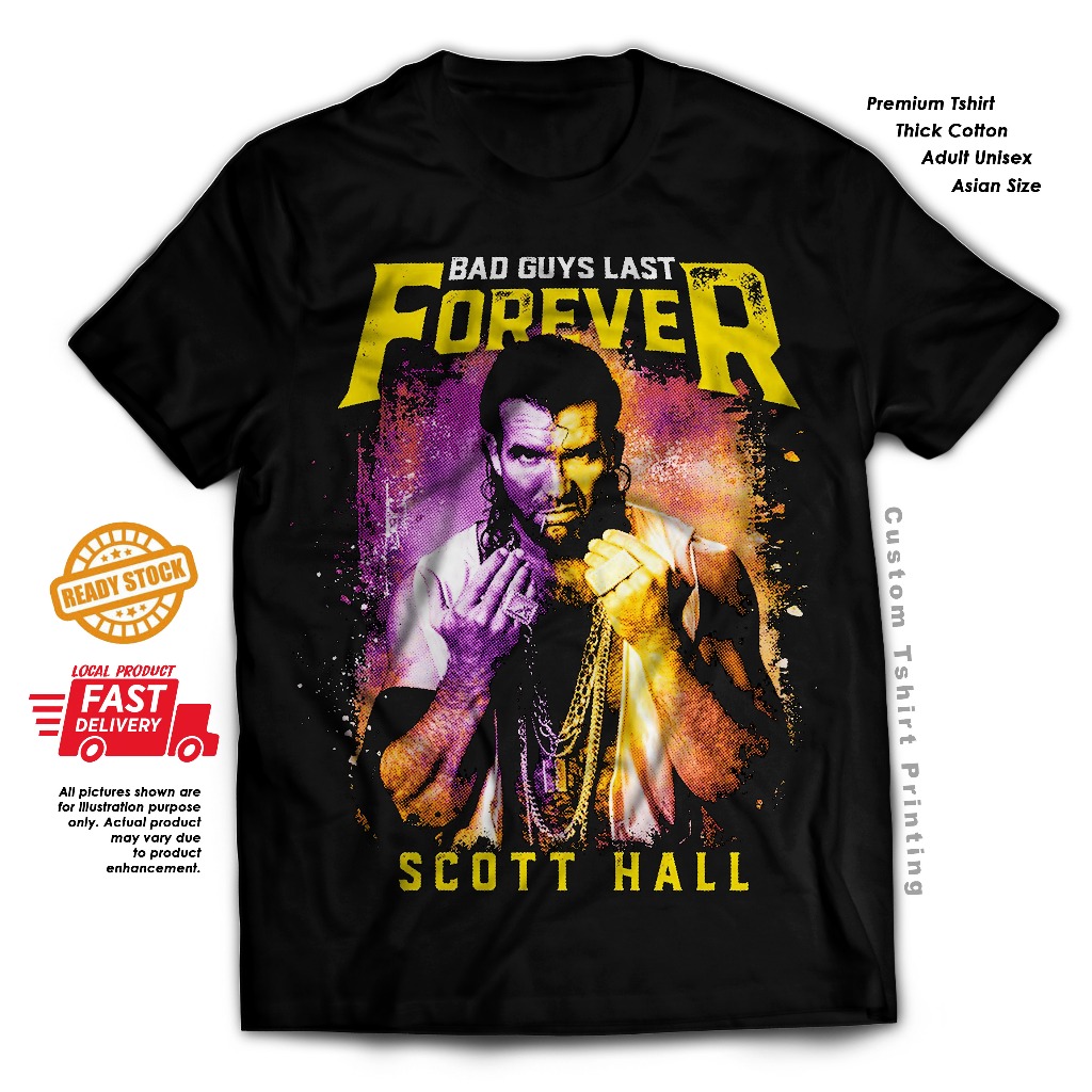 Razor Ramon wcw Scott Hall nWo wwe เสื้อยืดผ้าฝ้าย